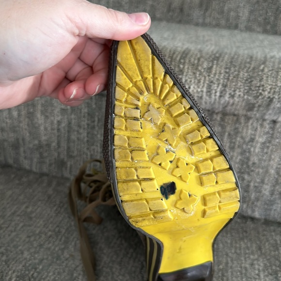 Rare suede STIL y2k high heel work boots 7.5 - Picture 11 of 16